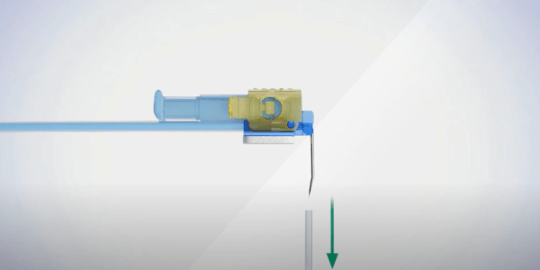 PPS Safety Huber Needle - One handed safety needle activation