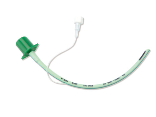 Endotracheal tube with secondary lumen - soft green tube